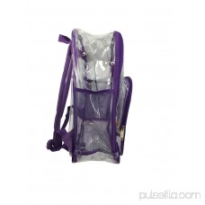 K-Cliffs Heavy Duty Clear Backpack See Through Daypack Student Transparent Bookbag Orange 564832235